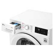 LG Mesin Cuci LG 7kg, Front Loading 6Motion DD dengan Steam - Putih, FC1207S5W