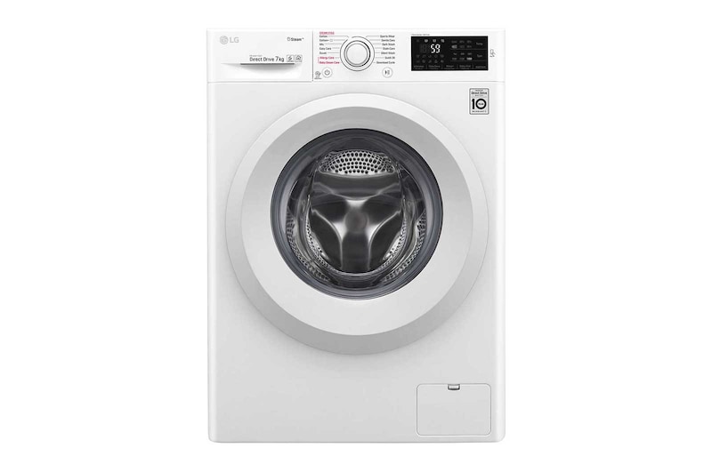 LG Mesin Cuci LG 7kg, Front Loading 6Motion DD dengan Steam - Putih, FC1207S5W