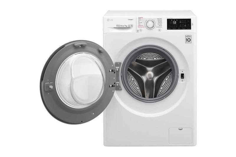 LG Mesin Cuci LG 7kg, Front Loading 6Motion DD dengan Steam - Putih, FC1207S5W