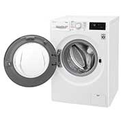 LG Mesin Cuci LG 8.5kg, Front Loading 6Motion DD dengan Smart Diagnosis™ - Putih, FC1285S5W