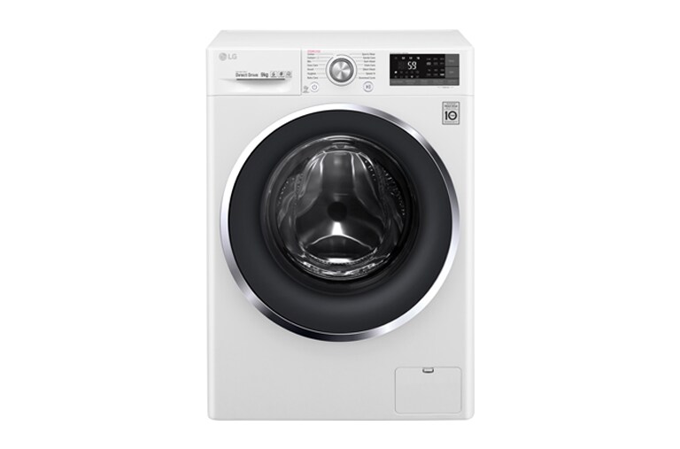 Front view of Mesin Cuci LG 9kg, Front Loading dengan Steam - Putih FC1409S3W
