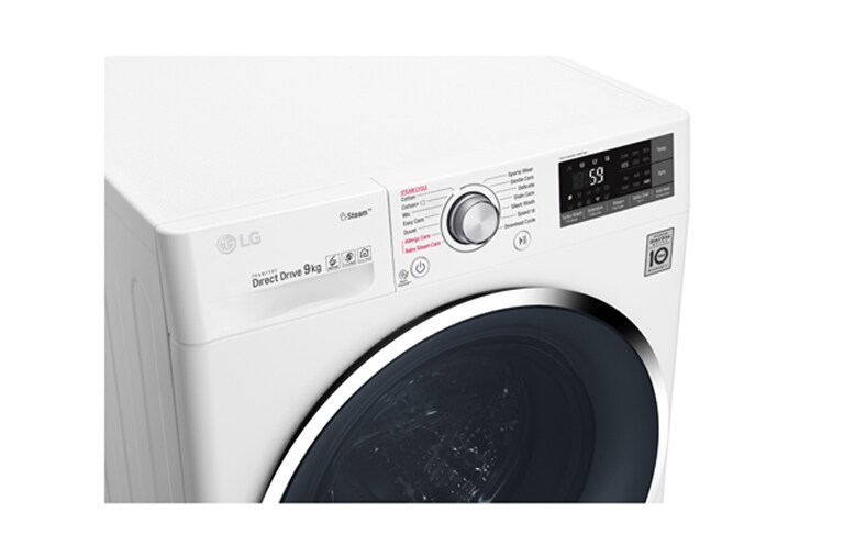 LG Mesin Cuci LG 9kg, Front Loading dengan Steam - Putih, FC1409S3W