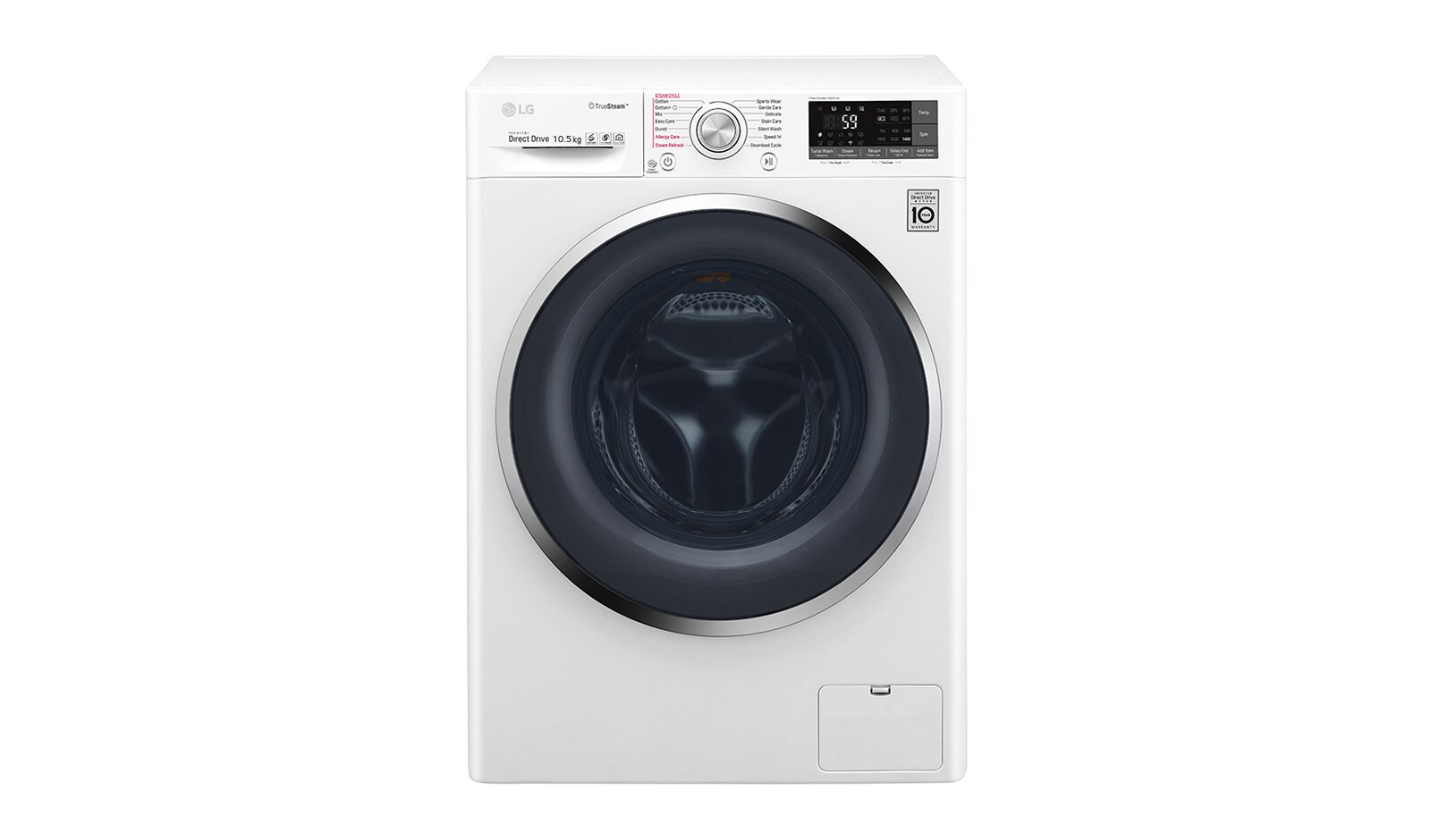 Mesin Cuci Front Loading, 10.5kg – SmartThinQ™ dengan WiFi FC1450S2W tampak depan