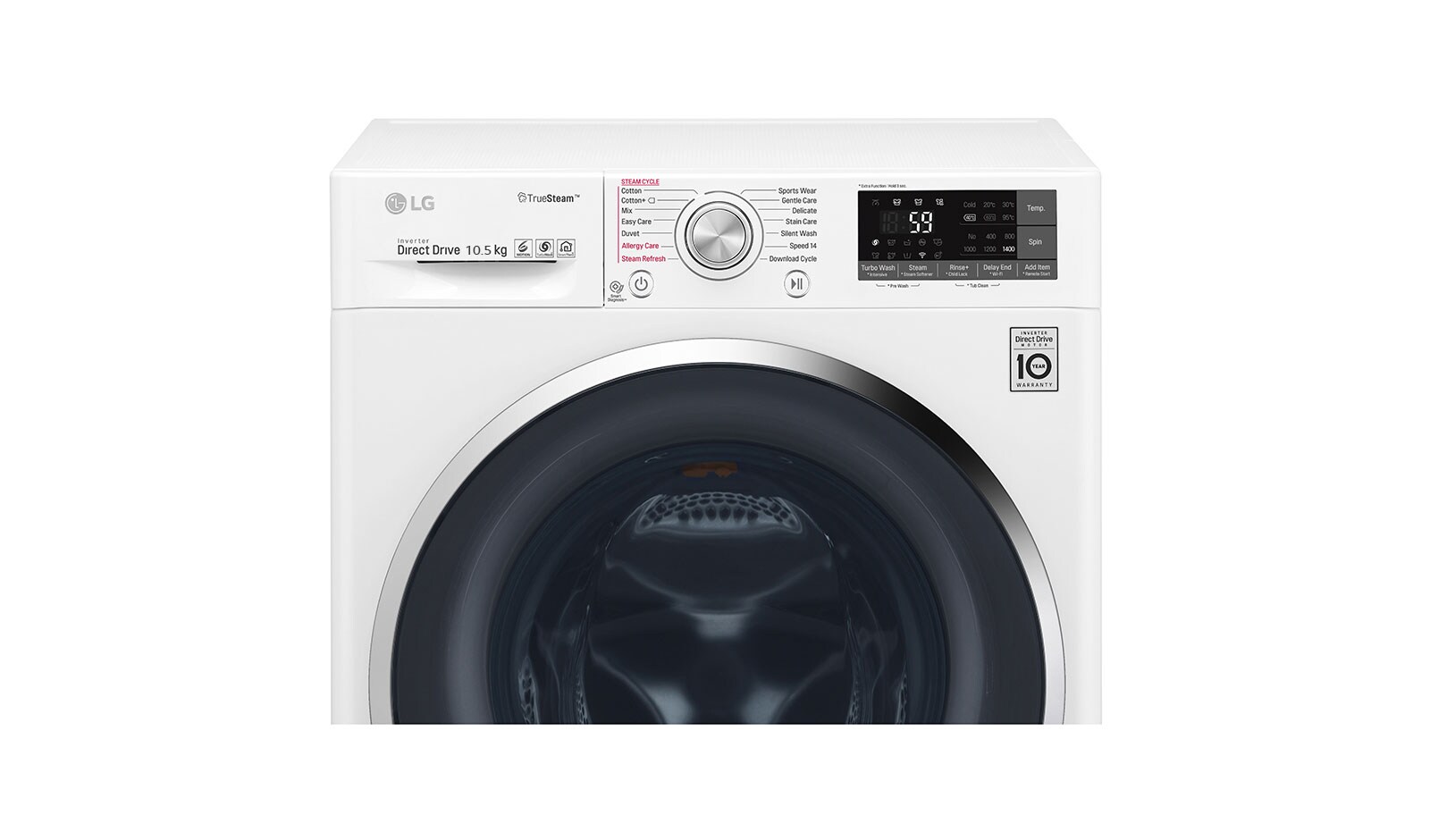 LG Mesin Cuci Front Loading, 10.5kg – SmartThinQ™ dengan WiFi, FC1450S2W