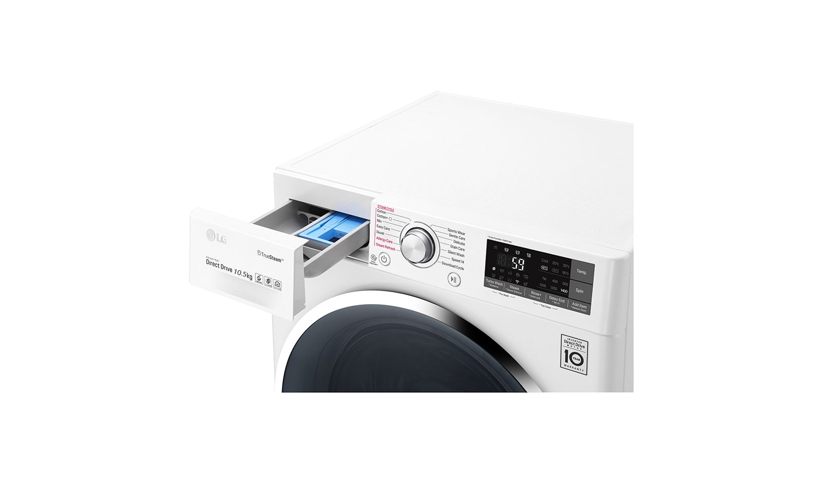 LG Mesin Cuci Front Loading, 10.5kg – SmartThinQ™ dengan WiFi, FC1450S2W