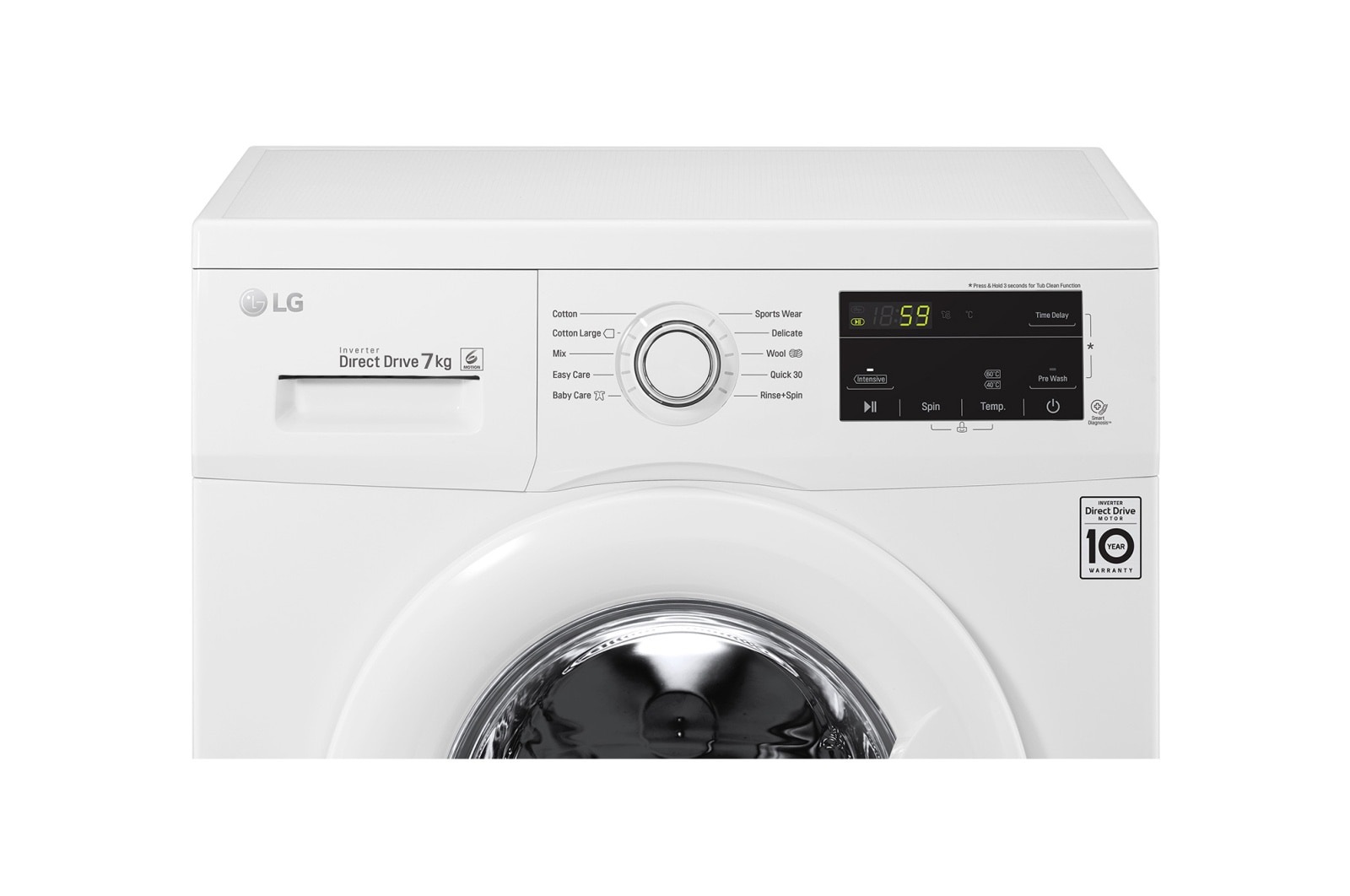 LG 7kg Front Loading Mesin Cuci AI DD™, FM1007N3W