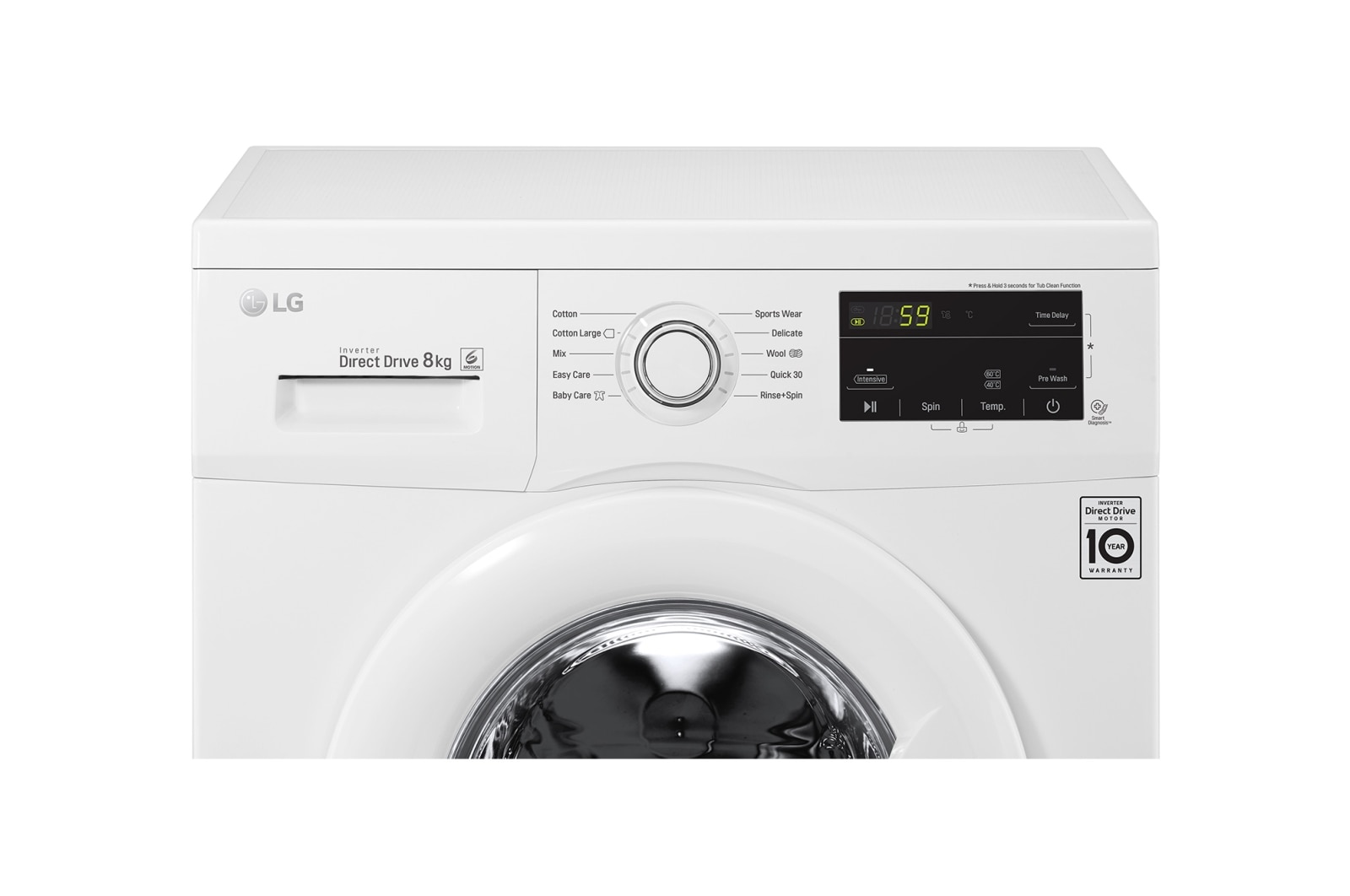 LG 8kg Front Loading Mesin Cuci AI DD™, FM1208N3W