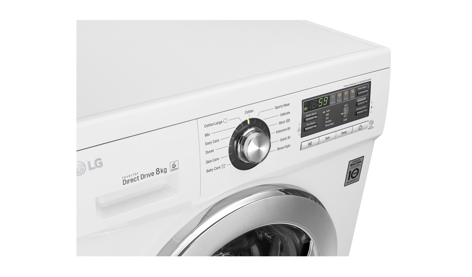 LG 8kg, Front Loading - 6Motion DD Motor, FM1281D6