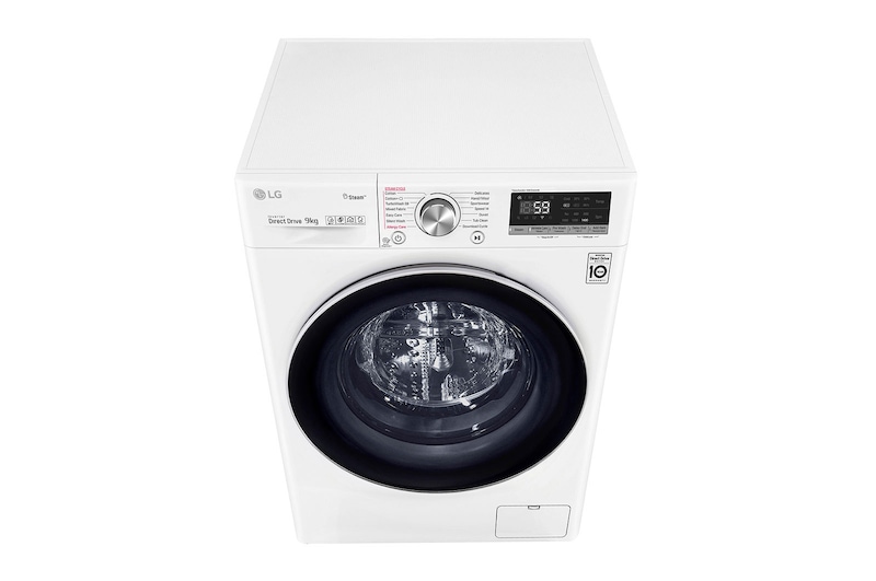 LG Mesin Cuci LG 9kg, Front Loading AI DD™ dengan TurboWash™ & Steam+™, ThinQ™ dengan WiFi - Putih, FV1409S3W