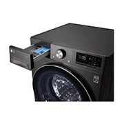 LG Mesin Cuci LG 10.5kg, Front Loading AI DD™ dengan TurboWash™ 360, ThinQ™ dengan WiFi - Premium Black Steel, FV1450H1B