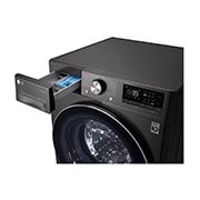 LG Mesin Cuci LG 10.5kg, Front Loading AI DD™ dengan Steam+™ dan TurboWash 360™, ThinQ™ dengan WiFi - Hitam Metalik, FV1450S1B