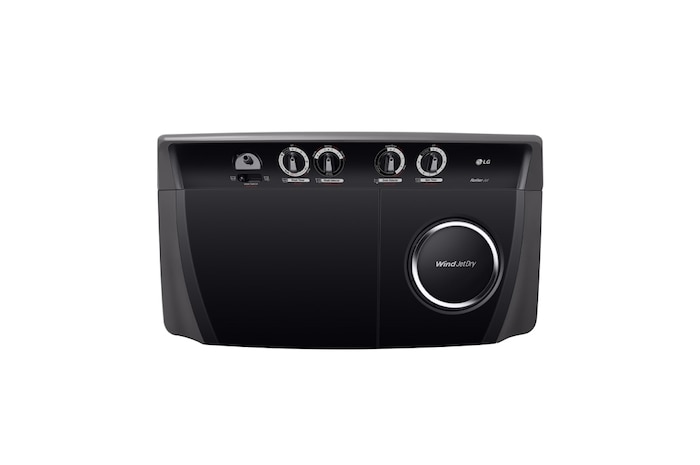 LG 15kg Mesin Cuci LG 2 Tabung dengan 3 Program Pencucian dan Lapisan Anti Tikus - Hitam, P1500RTM