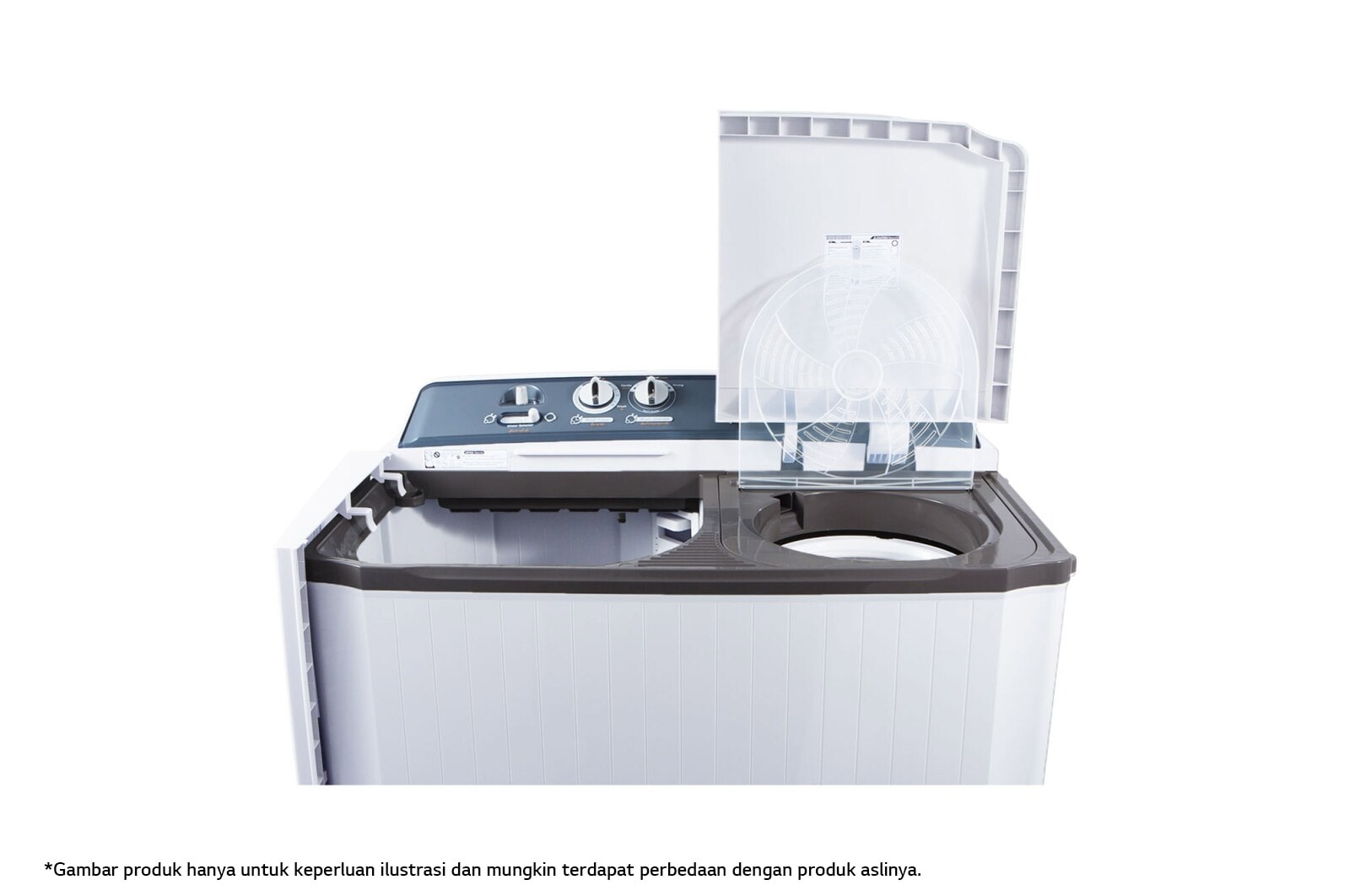 LG Mesin Cuci LG 8kg, 2 Tabung, P800N