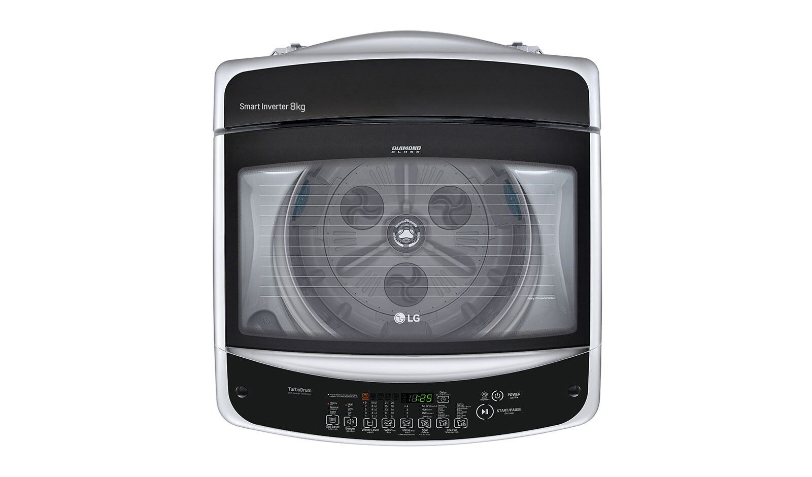 LG Mesin Cuci LG 8kg, Top Loading - Hemat Listrik dengan Smart Inverter, T2108VSAM