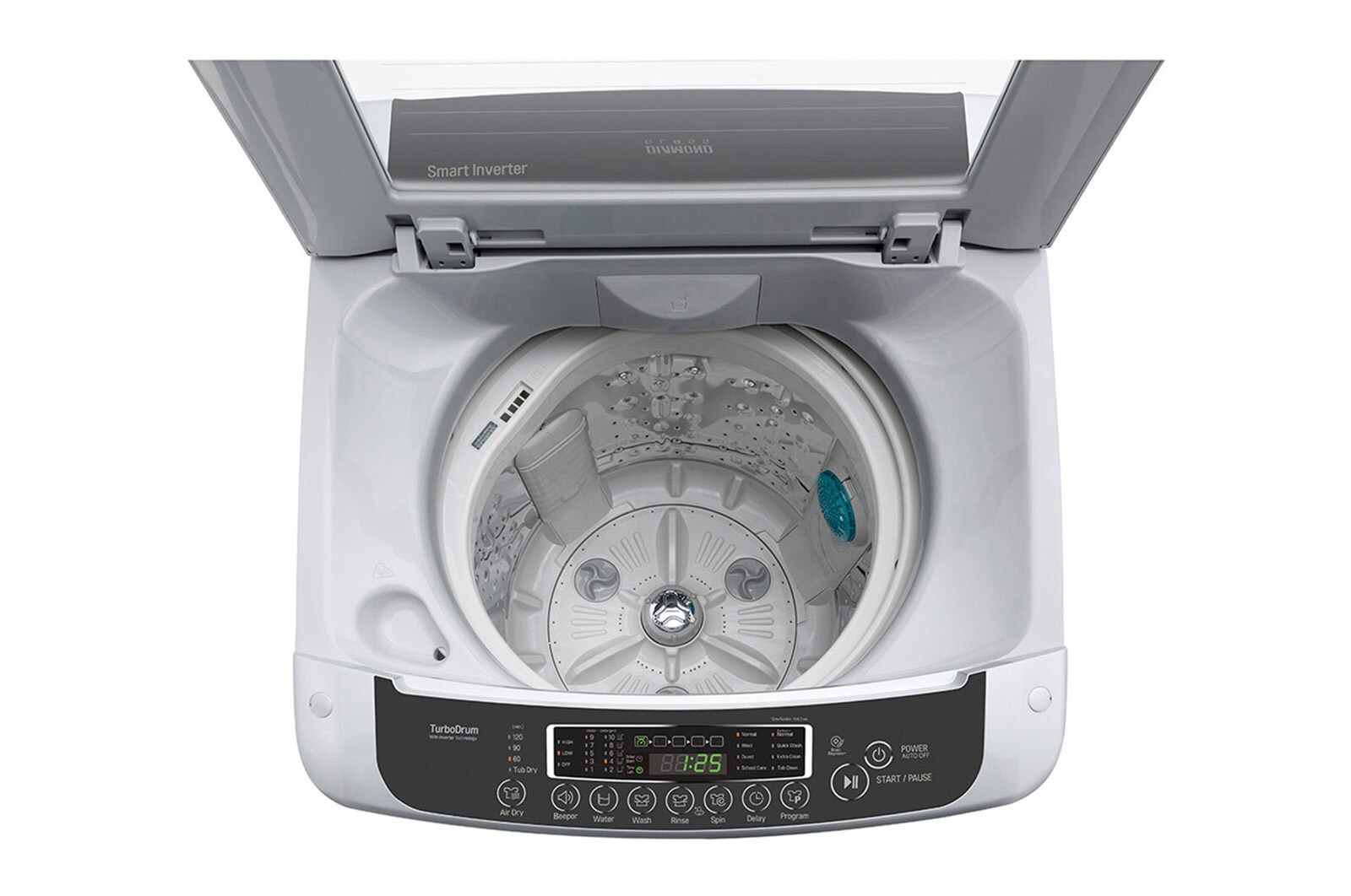 LG Mesin Cuci LG 8kg, Top Loading - Smart Inverter dengan Side Waterfall, T2108VSPM