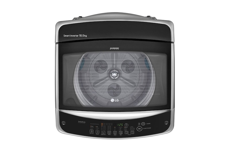 LG Mesin Cuci LG 18kg, Top Loading - Smart Motion dengan Smart Inverter - Metalik, T2518VSAV