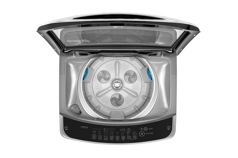 LG Mesin Cuci LG 18kg, Top Loading - Smart Motion dengan Smart Inverter - Metalik, T2518VSAV