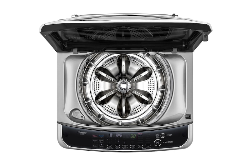 LG Mesin Cuci LG 12kg, Top Loading TurboWash 3D™ dan Full Stainless Tub - ThinQ™ dengan WiFi, TH2112DSAL