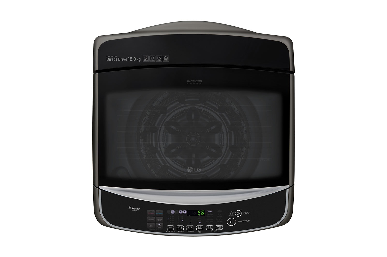 LG Mesin Cuci LG 19kg, Top Loading TurboWash 3D™ dan Full Stainless Tub - ThinQ™ dengan WiFi, TH2519DSAK