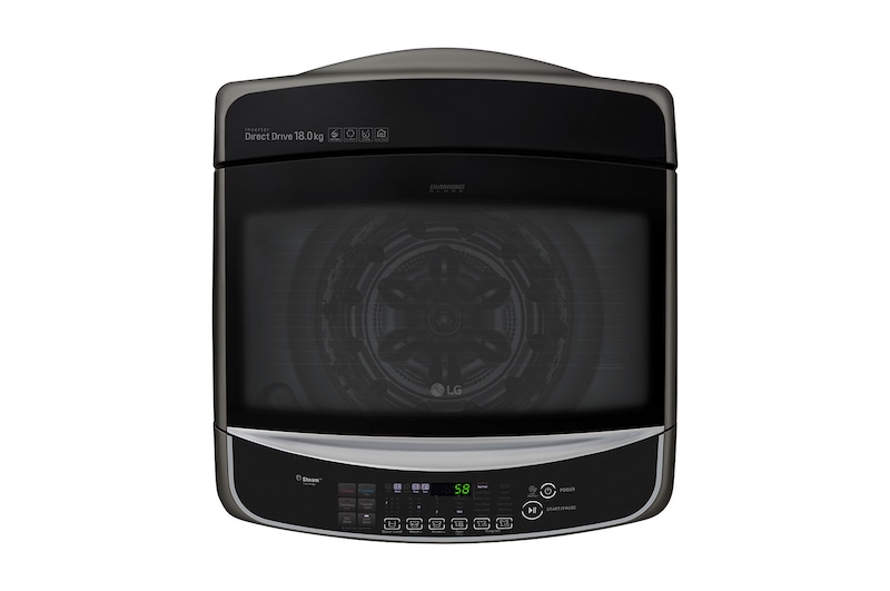 LG Mesin Cuci LG 19kg, Top Loading TurboWash 3D™ dan Full Stainless Tub - ThinQ™ dengan WiFi, TH2519DSAK