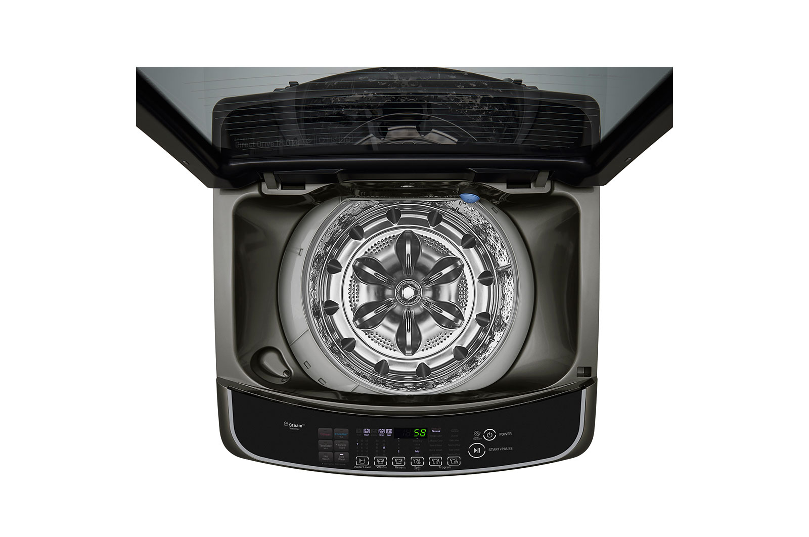 LG Mesin Cuci LG 19kg, Top Loading TurboWash 3D™ dan Full Stainless Tub - ThinQ™ dengan WiFi, TH2519DSAK