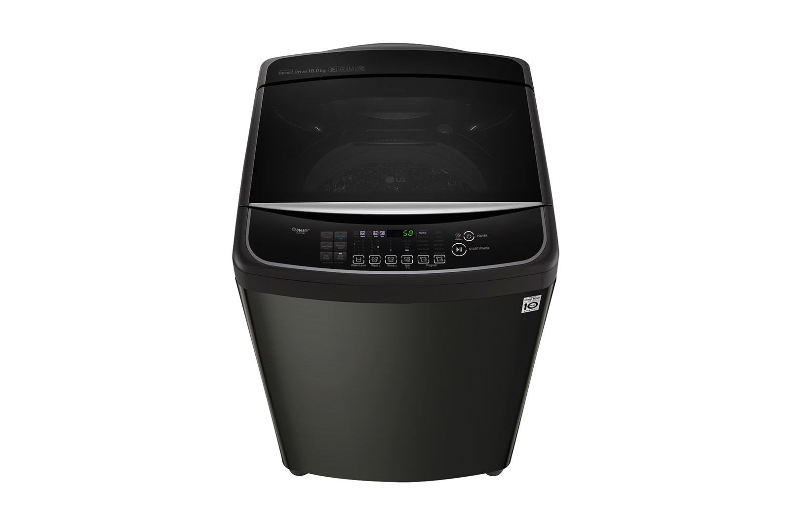 LG Mesin Cuci LG 19kg, Top Loading TurboWash 3D™ dan Full Stainless Tub - ThinQ™ dengan WiFi, TH2519DSAK