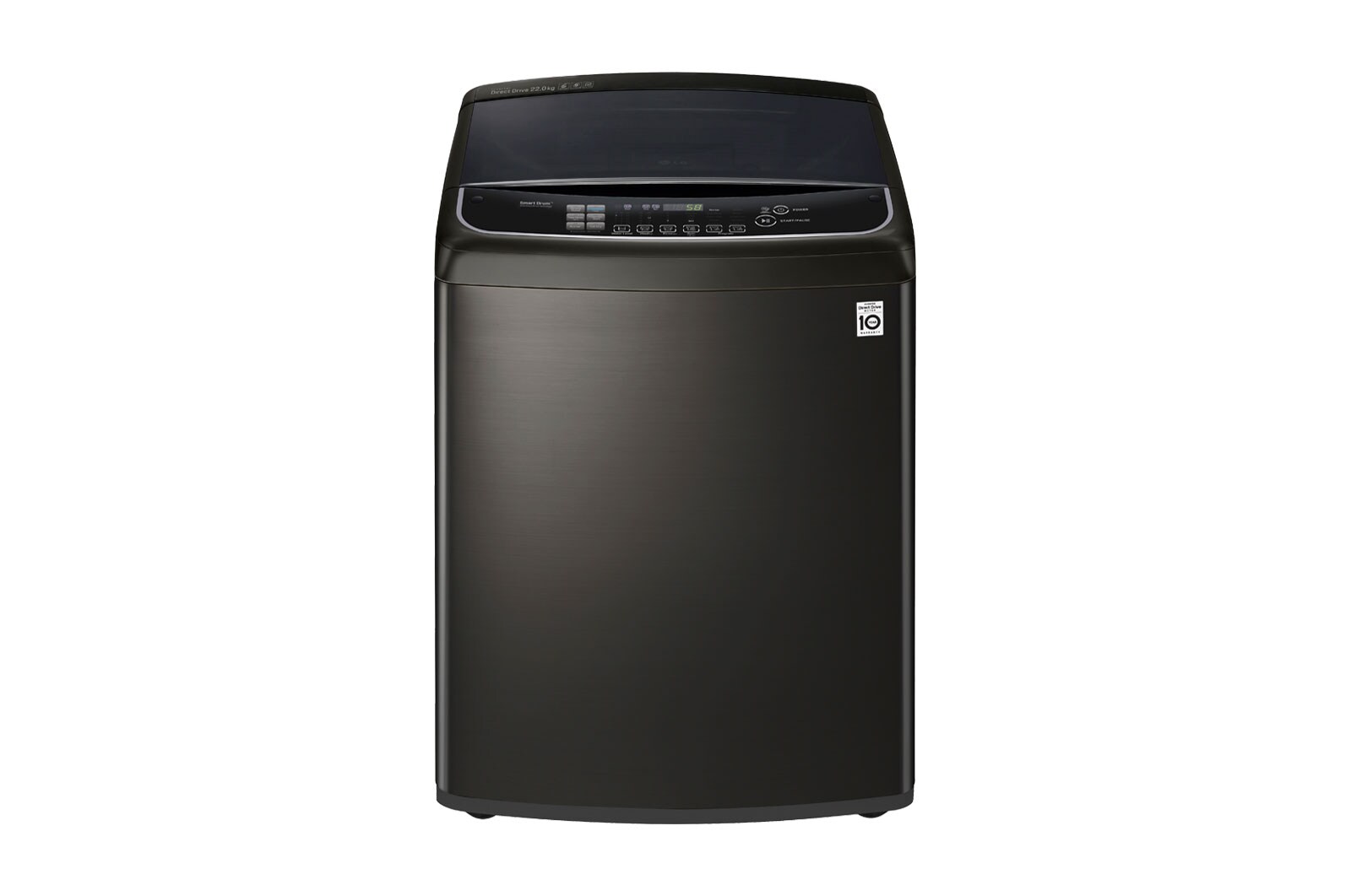 Mesin Cuci LG 22kg, Top Loading TurboWash 3D™ dan Inverter Direct Drive™ - ThinQ™ dengan WiFi TH2722DSAK tampak depan