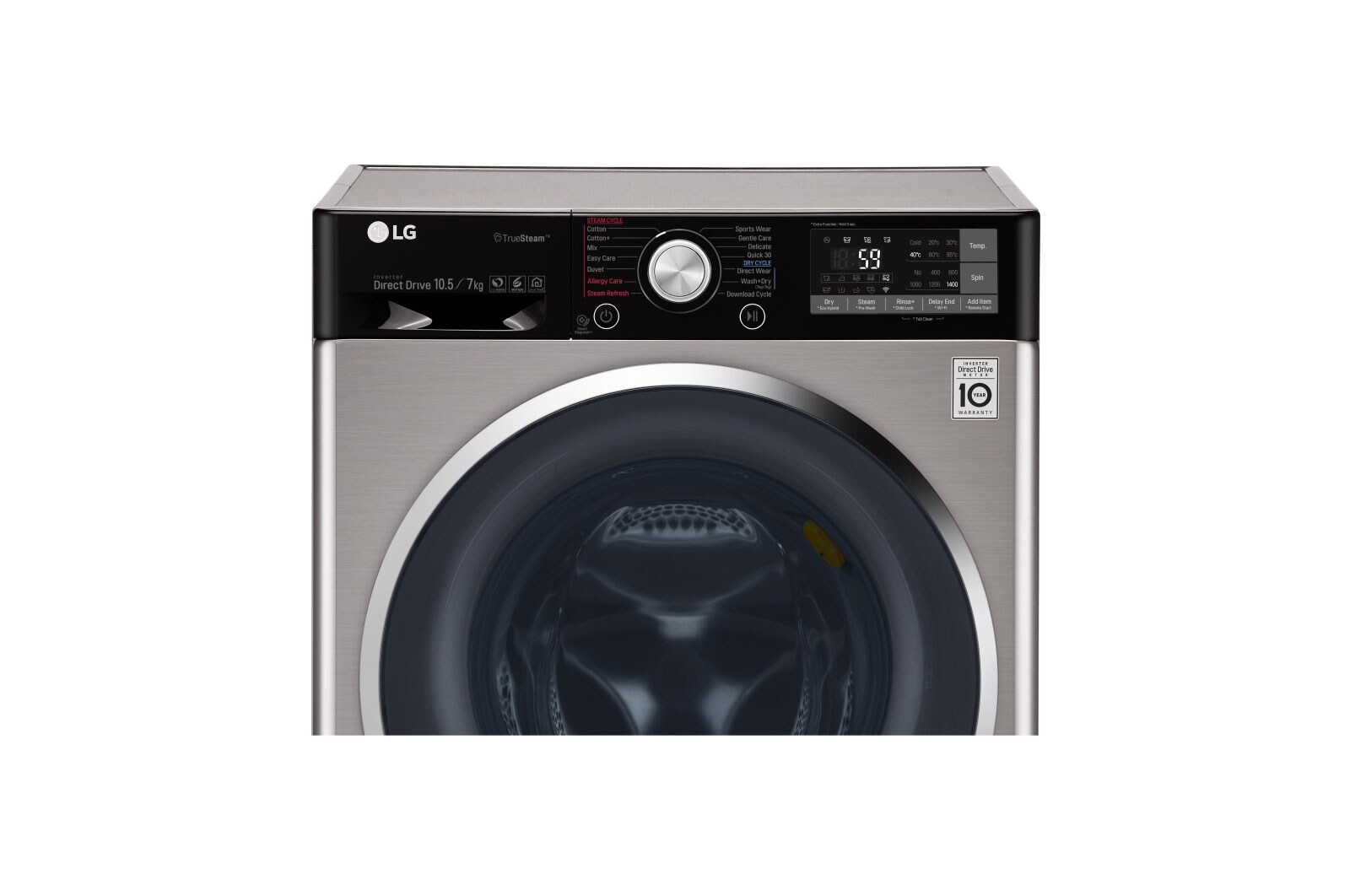 LG Mesin Cuci LG Front Loading, Wash 10.5kg/ Dry 7kg  Steam & 6 Motion - ThinQ™ dengan WiFi, TWC1450H1V
