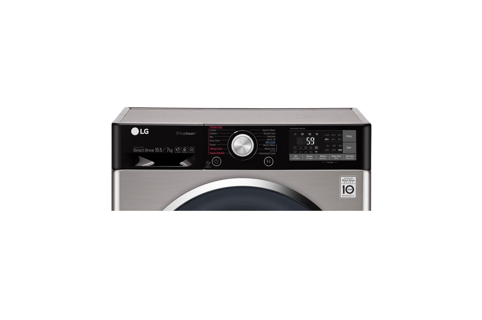LG Mesin Cuci LG Front Loading, Wash 10.5kg/ Dry 7kg  Steam & 6 Motion - ThinQ™ dengan WiFi, TWC1450H1V