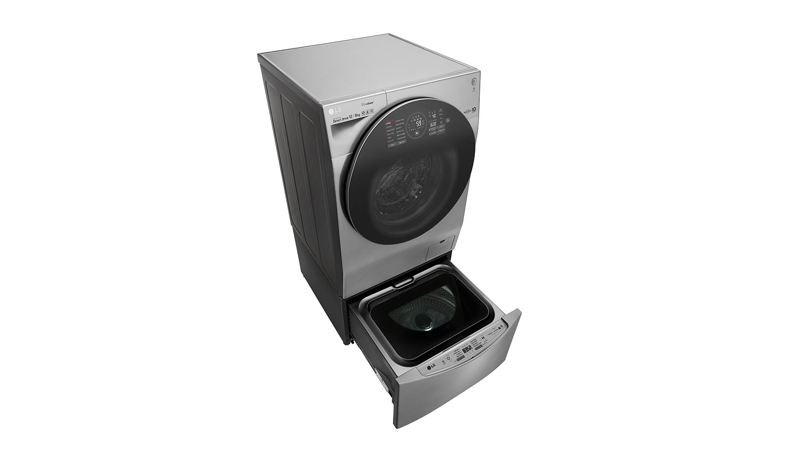 LG Mesin Cuci LG TWINWash™ 12kg / 2kg - Cuci Dua Muatan Sekaligus, FG1612H2V_TG2402NTWV