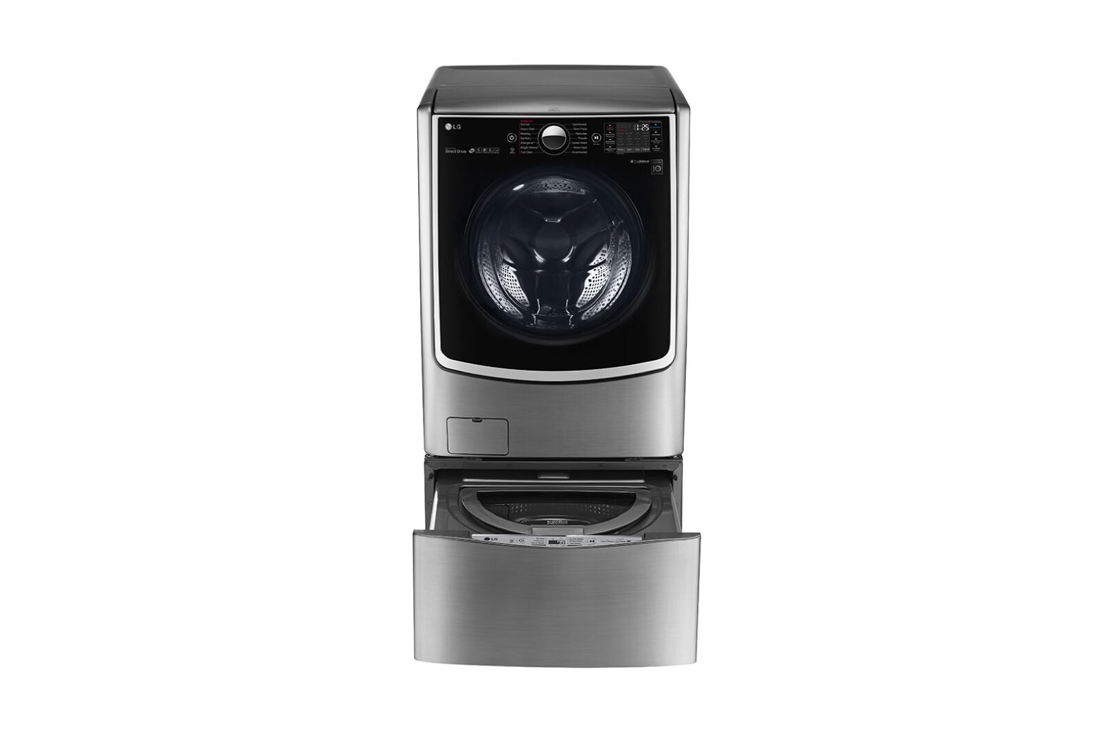 Front view of Mesin Cuci LG TWINWash™ 21kg / 3.5kg - Cuci Dua Muatan Sekaligus F2721STWV_T2735NTWV