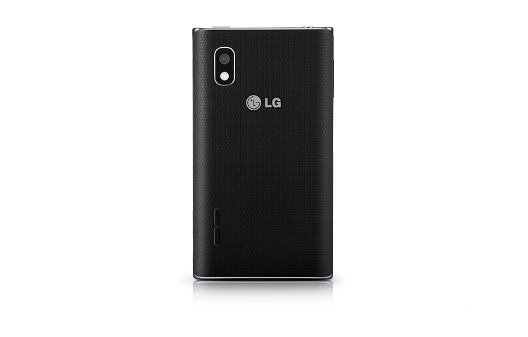 LG Optimus L5. Anda dapat melihat segala sesuatu yang anda sukai dengan tampilan 4.0” yang luas. Layar yang lebih besar memberikan mata Anda ruang lebih luas untuk melihat sehingga membaca menjadi lebih nyaman., E612