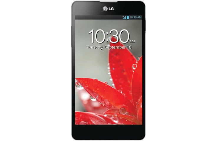 Front view of LG Optimus G. Jangan lewatkan setiap detail pada saat Anda sedang menonton video dengan fitur Live Zooming. Anda dapat memperbesar dan memperkecil saat memutar video untuk memfokuskan pada adegan tertentu tanpa perlu menghentikan video yang berlangsung. E975