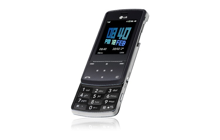 LG Mobile Phone with Slider Design, Interactive Touch Lighting, Tempered Glass, and 3 MP Camera with Auto-Focus, KF510