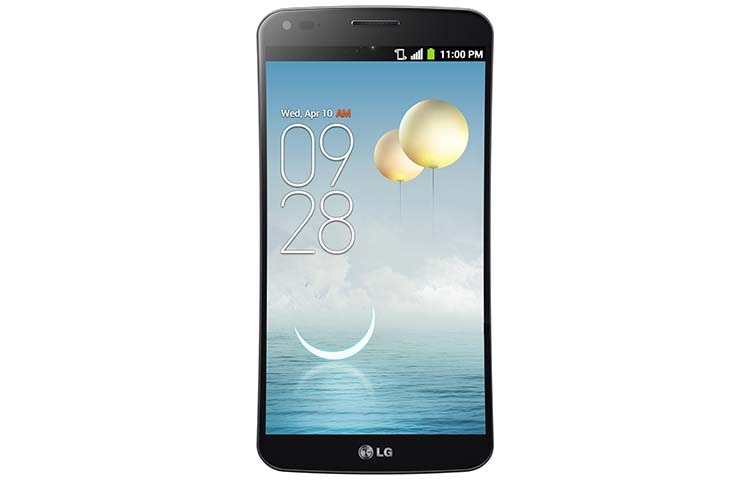 Front view of LG G Flex. Now It&#39;s All Possible LGD958