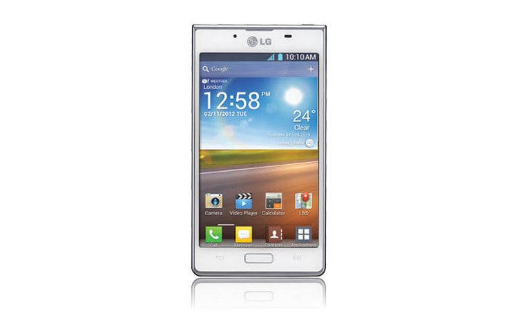 LG Optimus L7. Manjakan mata anda dengan tampilan layar besar 4.3” yang kian tajam, memberikan kenyamanan tiada tara ketika melihat gambar atau menonton video., P705