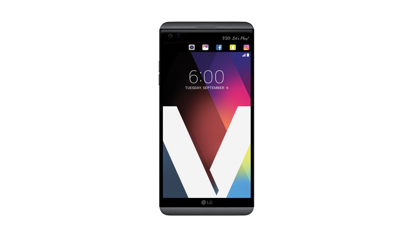 Front view of LG V20 LGH990DS