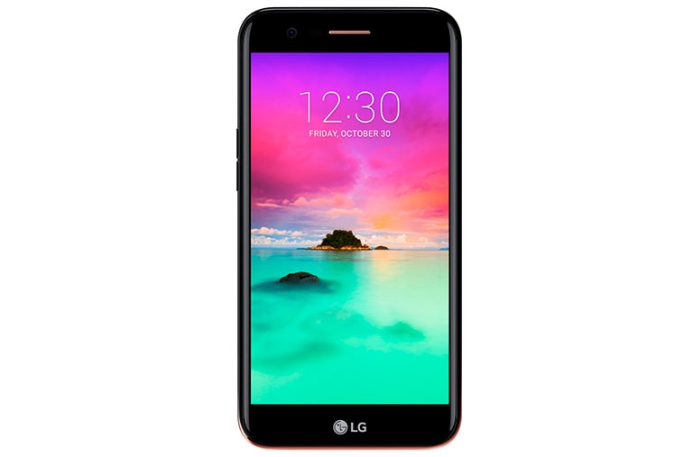 Front view of LG K10 2017 Black LGM250