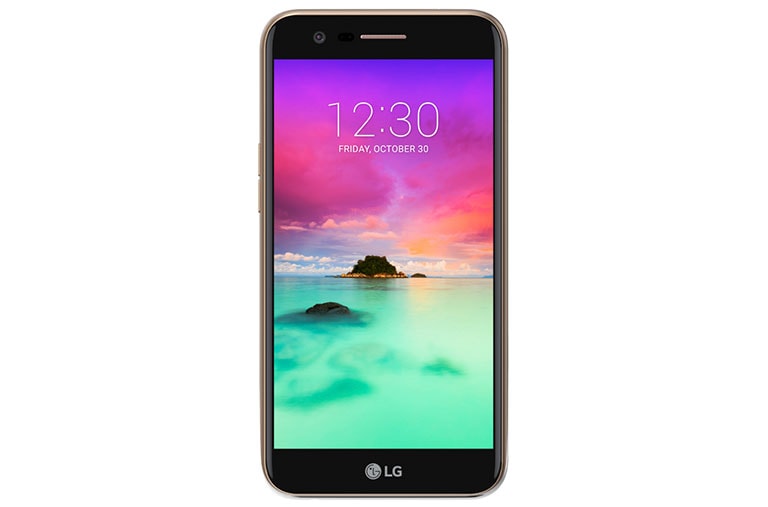 Front view of LG K10 2017 Gold LGM250