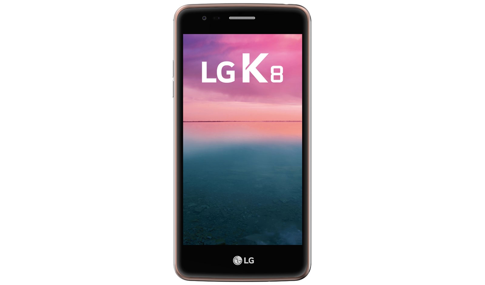 Front view of LG K8 2017 Gold LGX240K