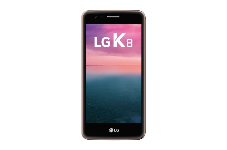 Front view of LG K8 2017 Gold LGX240K