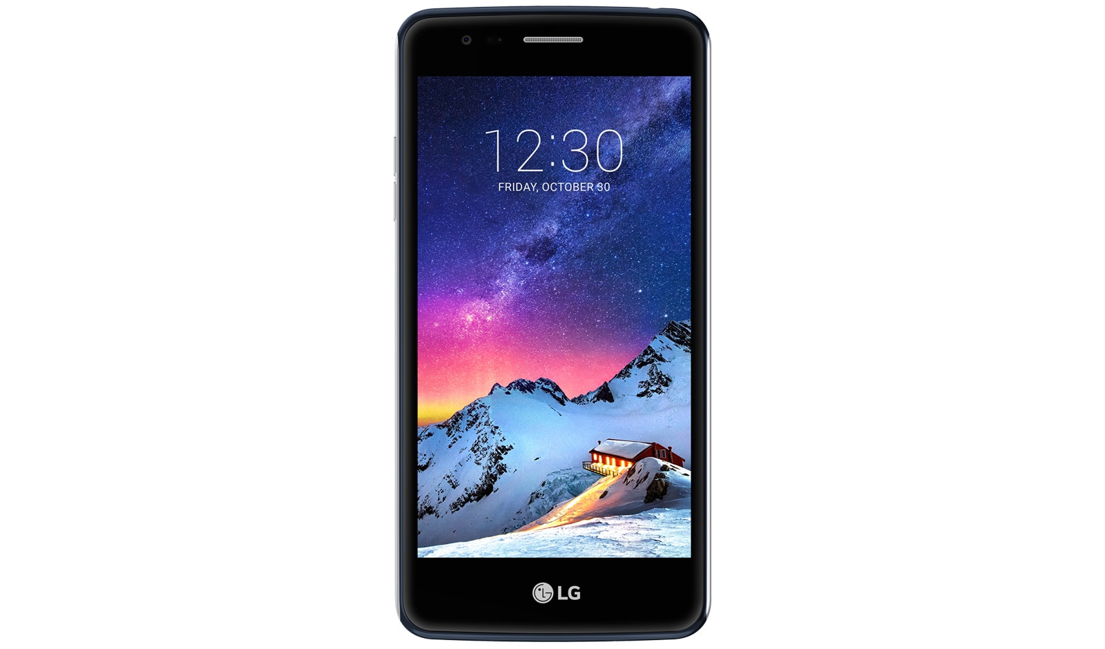 Front view of LG K8 2017 Indigo Blue LGX240K