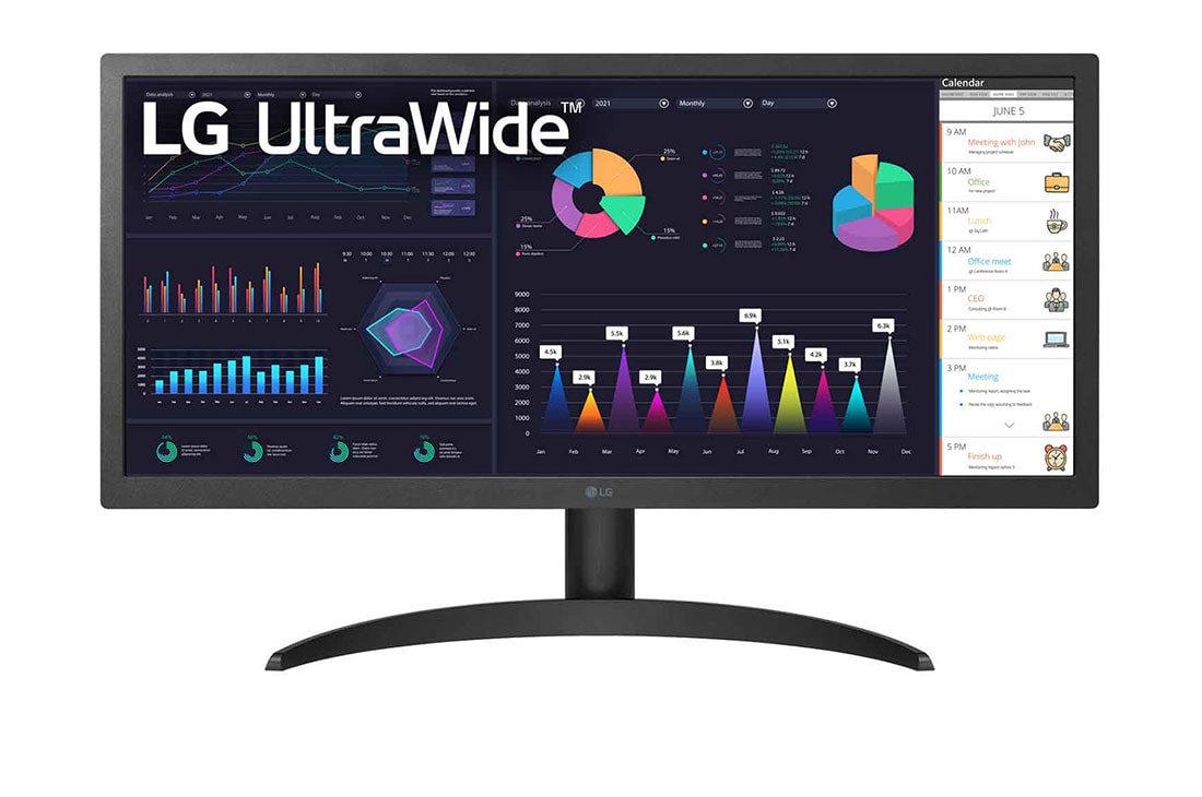 LG 21:9 26" Monitor IPS Full HD UltraWide™ dengan AMD FreeSync™, 26WQ500-B