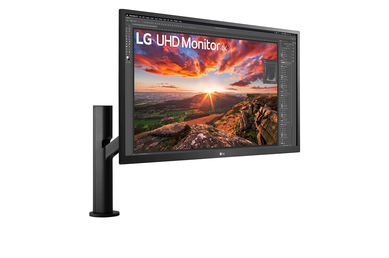 LG 27" Monitor IPS 4K UHD dengan Ergo, 27UK580-B