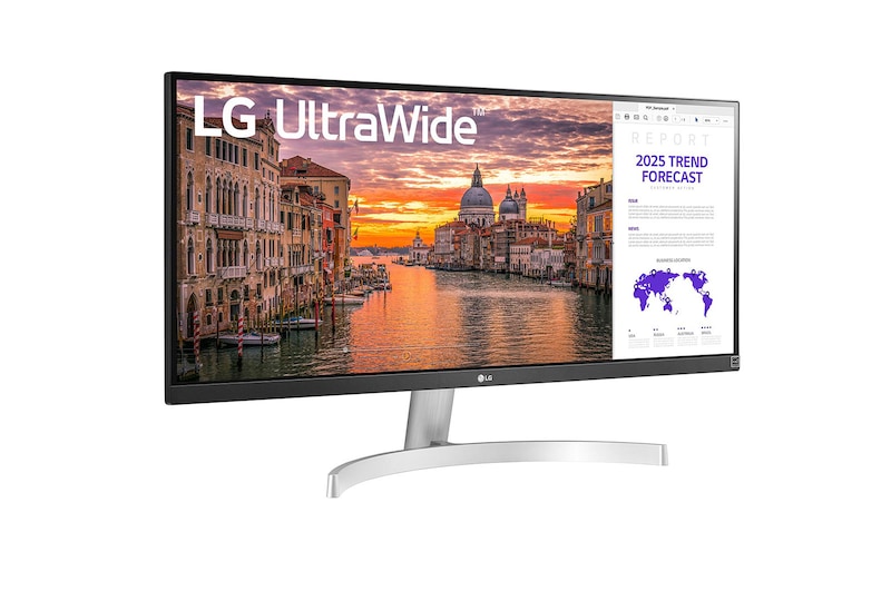 LG Monitor LG 29 inch 21:9 UltraWide WFHD IPS HDR10 dengan FreeSync, 29WN600-W