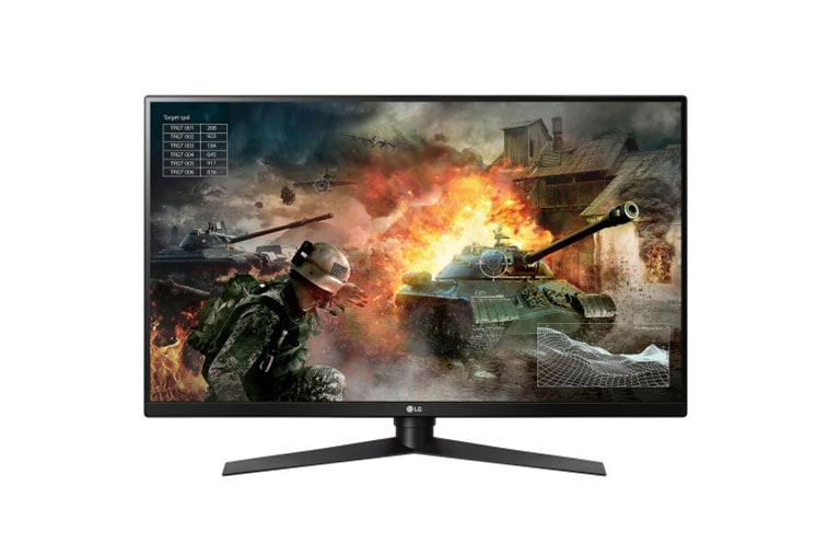 Front view of 32” QHD Gaming Monitor with 144hz Refresh Rate, G-SYNC™ &amp; Sphere Lighting 32GK850G