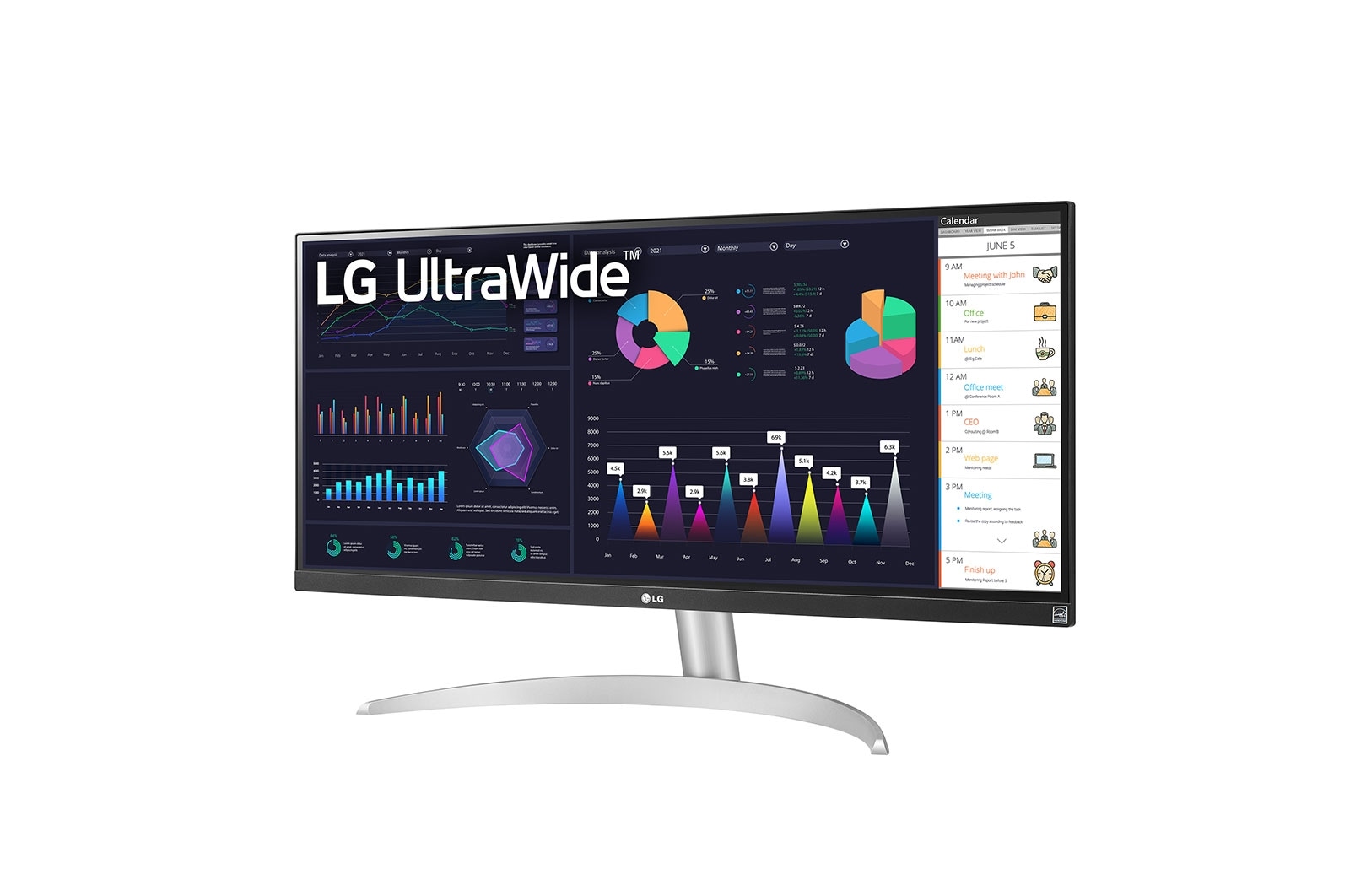 LG 34” Monitor IPS DisplayHDR™ 400 VESA FHD UltraWide dengan AMD FreeSync™, 34WQ500-B