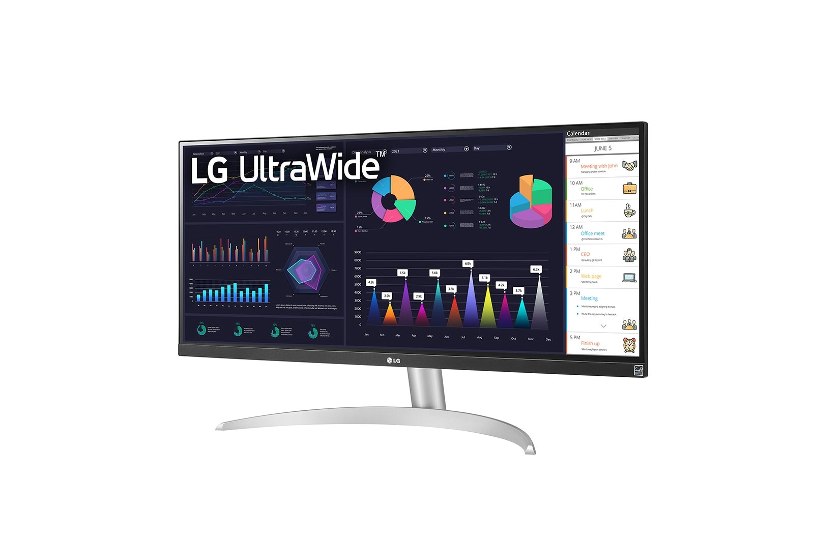 LG 34” Monitor IPS DisplayHDR™ 400 VESA FHD UltraWide dengan AMD FreeSync™, 34WQ500-B