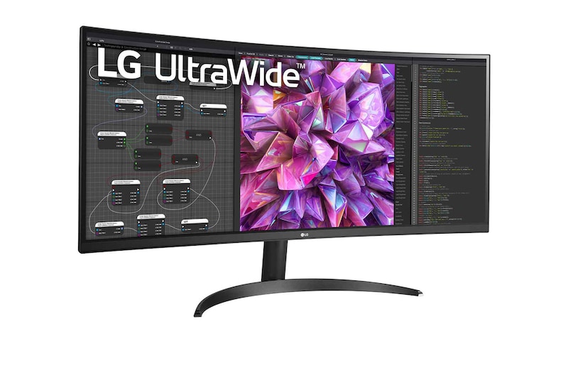LG 21:9 34" QHD (3440 x 1440) UltraWide™ Monitor Melengkung, 34WQ60C-B
