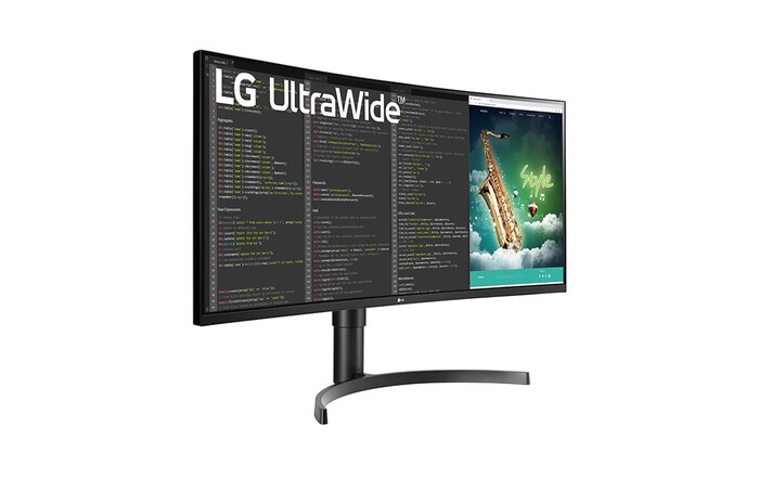 LG 35'' LG UltraWide™ Monitor Layar VA QHD Melengkung, 35WN75CN-B